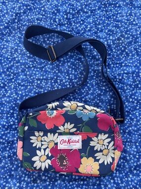 Cath Kidston Navy Floral Adjustable Crossbody Bag